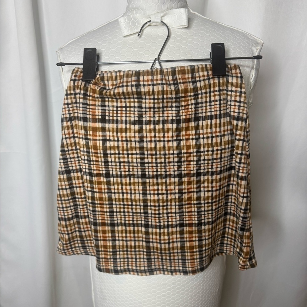 Beautees Tan Pencil Mini Skirt for Work